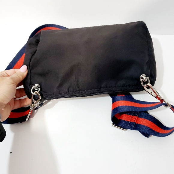 Prada auth black nylon pouch crossbody bag w strap - Picture 13 of 15